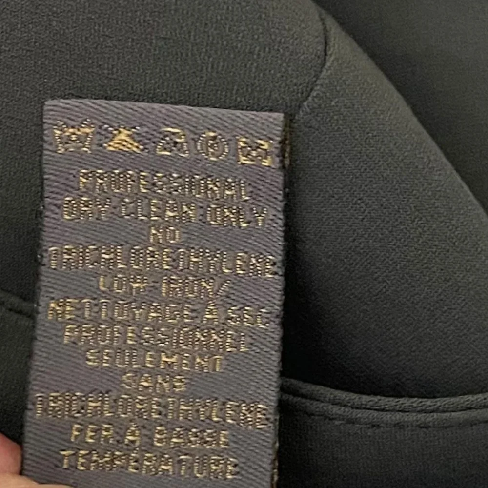 Zac Posen Grey Puff Sleeve Scoop Neck Dress - Picture 7 of 8